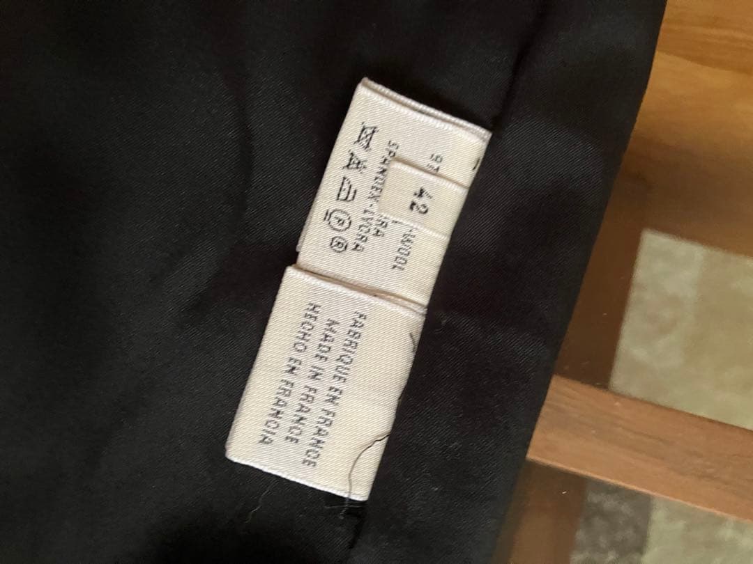 HERMESマルジェラ Hボタン サイドジップ ウールスカート