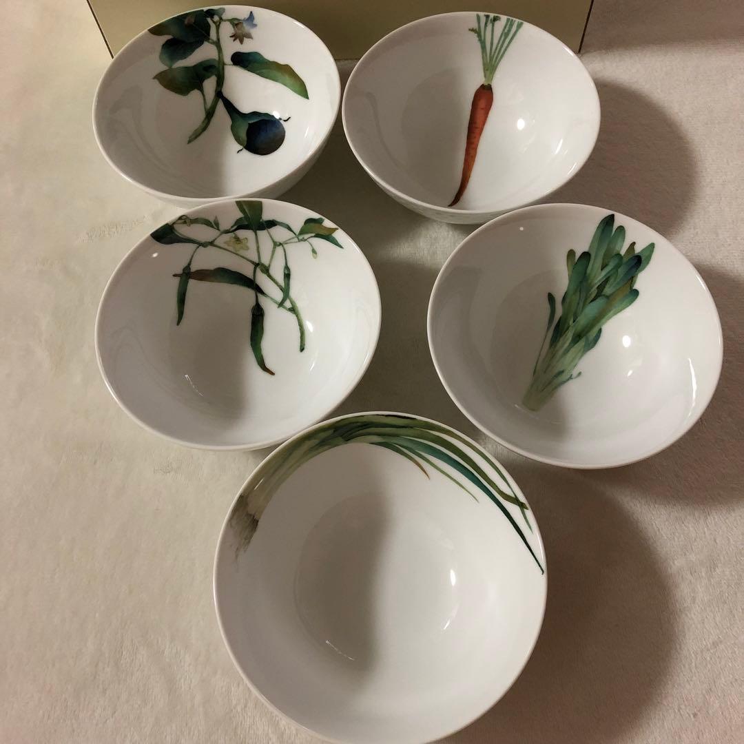 新品 Noritake ボウル 14㎝ 絵変わりセット 京香旬彩 5個セット