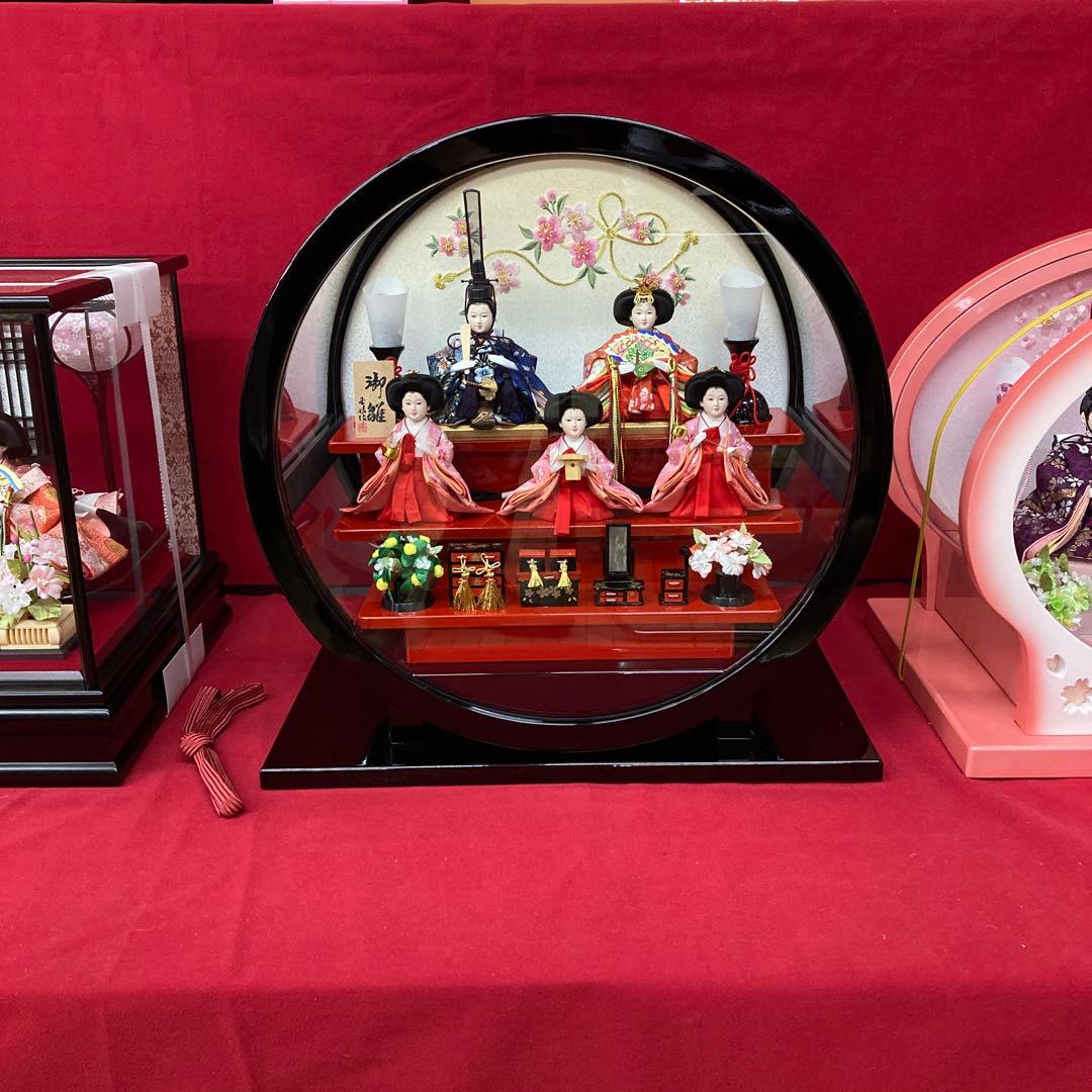 黒塗円型五人ケース