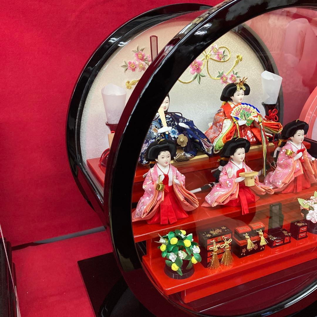 黒塗円型五人ケース