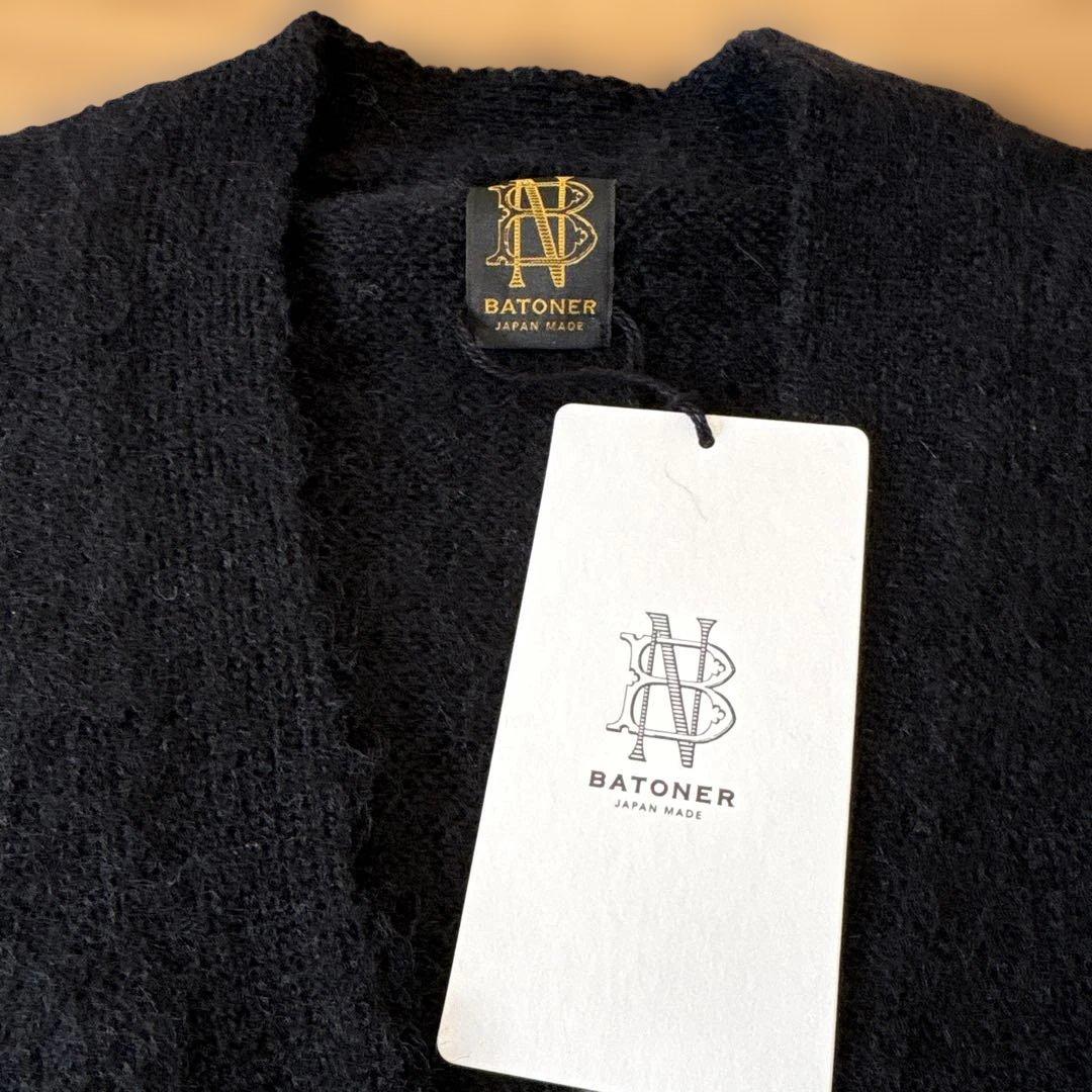 BATONER バトナー Men Pure Mohair V Cardigan