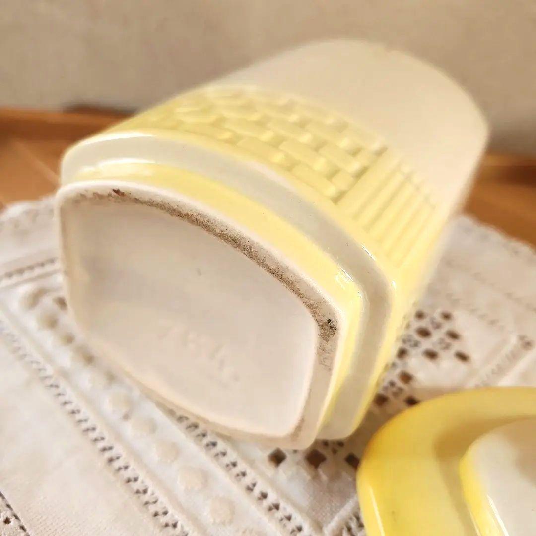 フランス　陶器キャニスター 　3個セット　 イエロー　お花柄