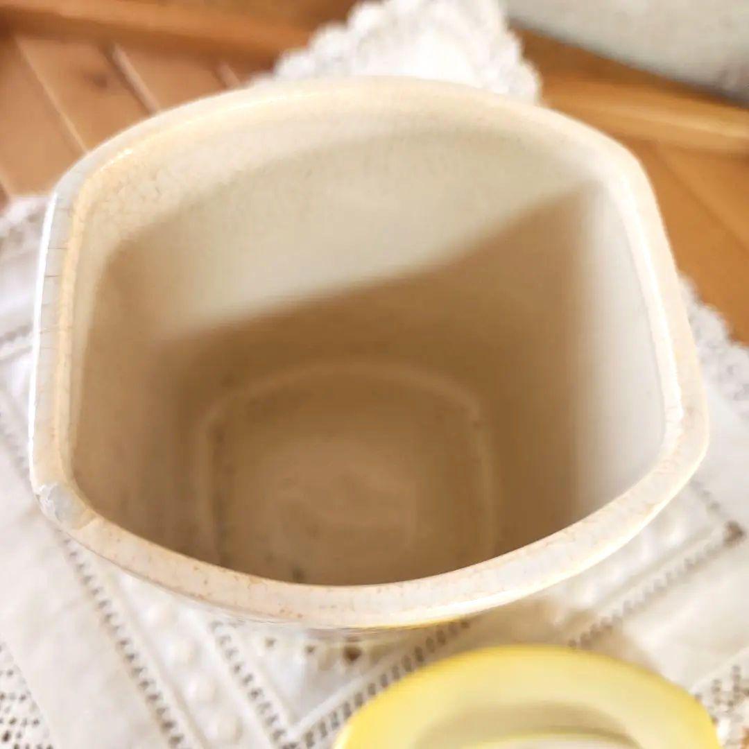 フランス　陶器キャニスター 　3個セット　 イエロー　お花柄