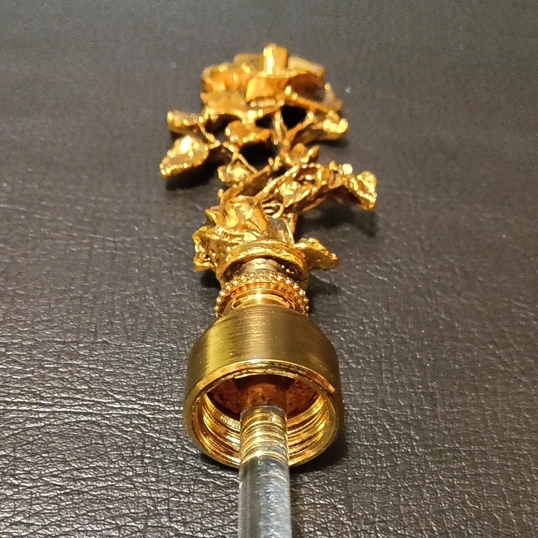 Stylebuilt ヴィンテージ ガラス ローズ柄 ボトル (#2601)