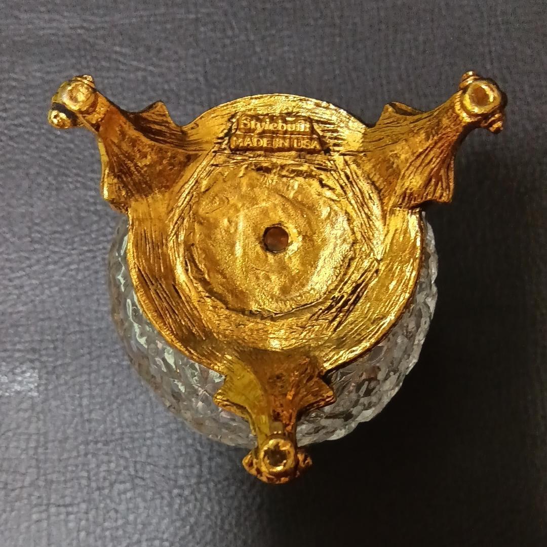 Stylebuilt ヴィンテージ ガラス ローズ柄 ボトル (#2601)