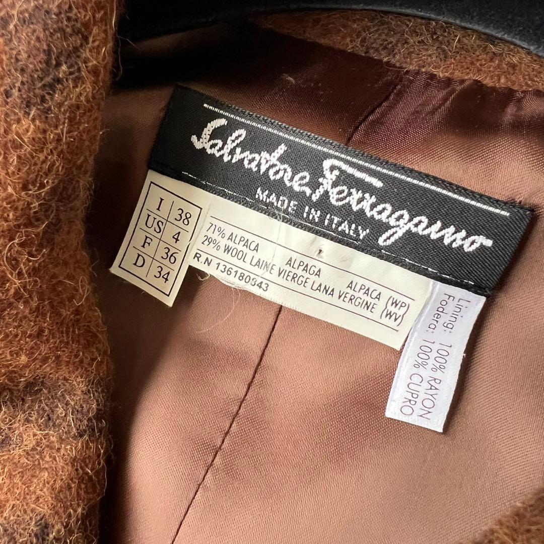 Salvatore Ferragamo ロングコート　アルパカ　着丈133cm