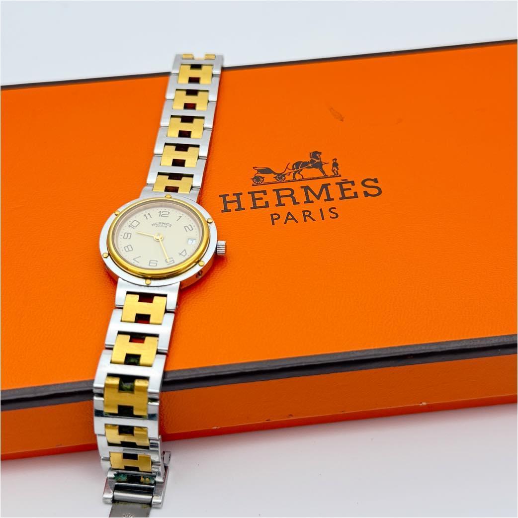 HEMRES エルメス クリッパー・レディース 稼働 腕時計 コンビ