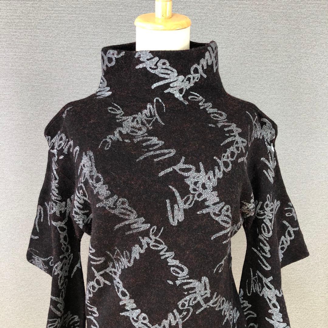 Vivienne Westwood ロゴ チェック柄 変形 ニット 2 ブラック