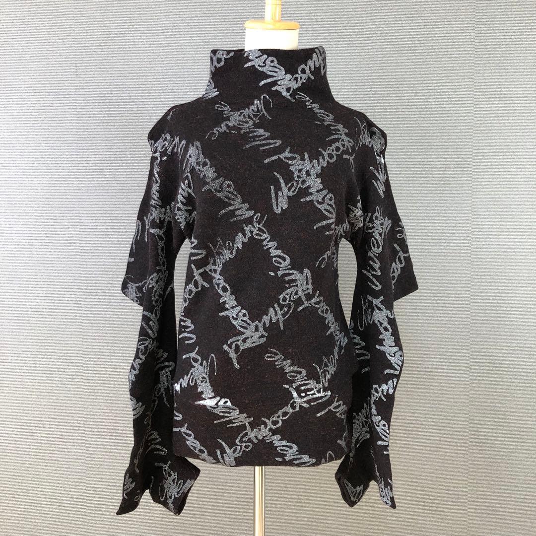 Vivienne Westwood ロゴ チェック柄 変形 ニット 2 ブラック