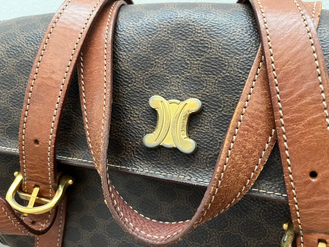 セリーヌ　レザー ミニボストンバッグ