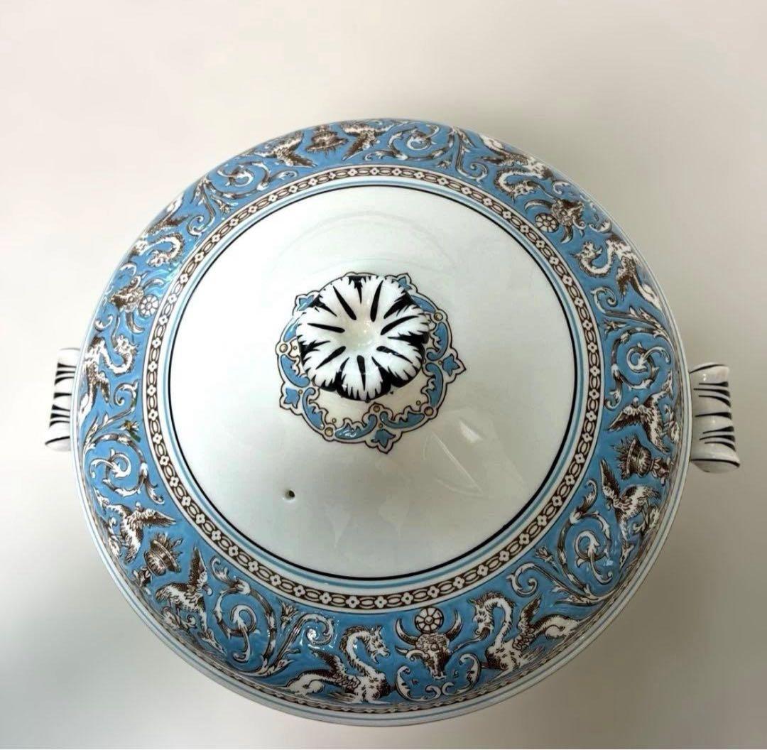 ウェッジウッド　フロレンティーンターコイズ　カバードベジタブル　スープチューリン