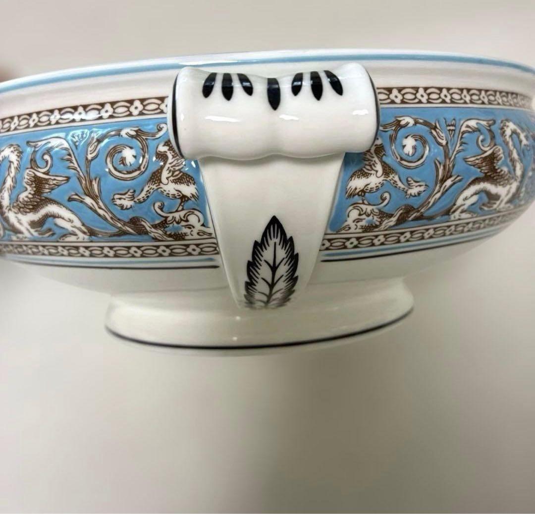 ウェッジウッド　フロレンティーンターコイズ　カバードベジタブル　スープチューリン