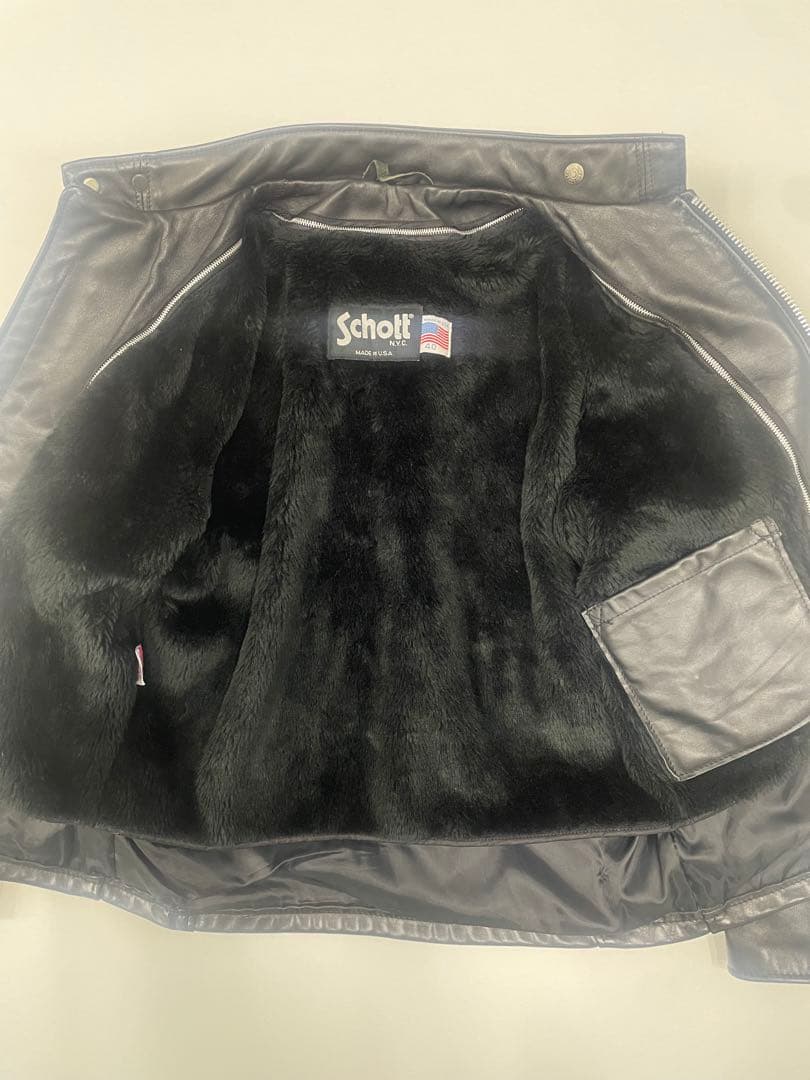 PFC　SCHOTT【641/シングルライダースジャケット】40