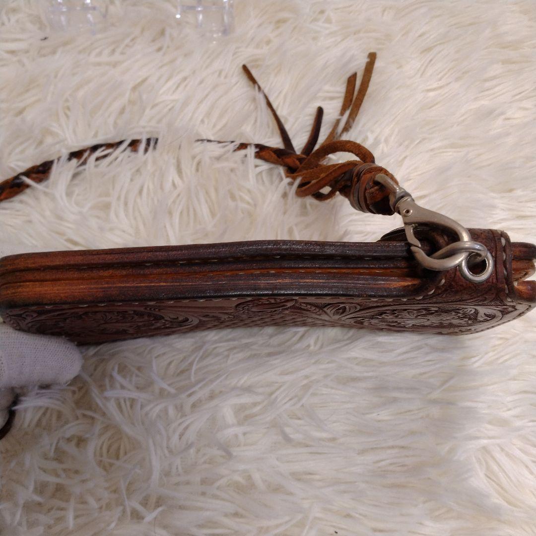 SAMURAI CRAFT レザー 長財布 ウォレットチェーン コンチョ