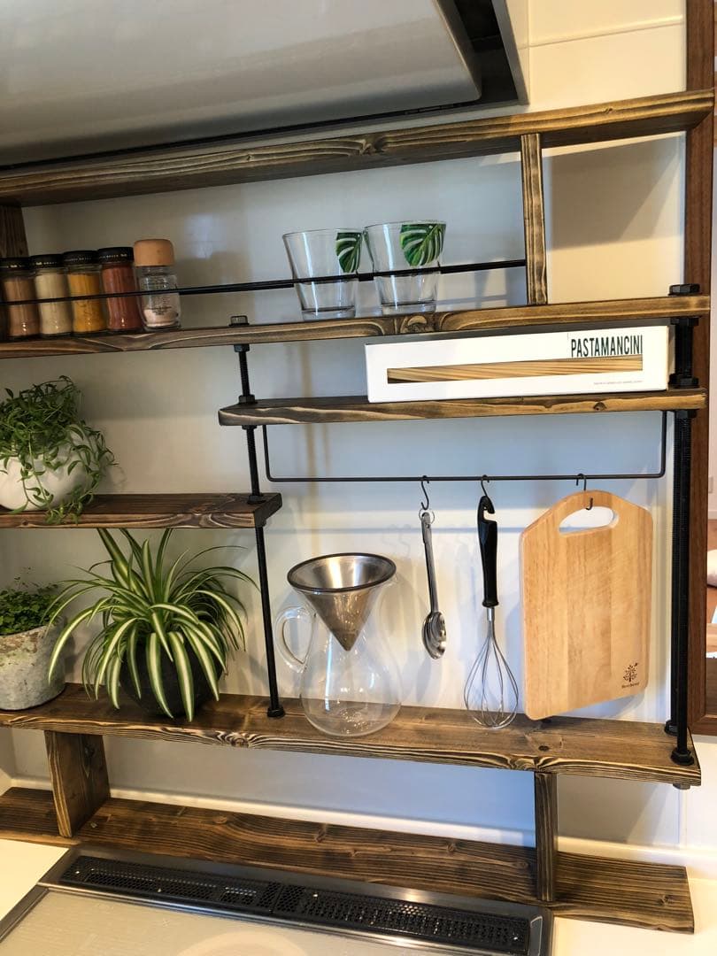 地震でも倒れない突っ張れるキッチンラックCentral☆☆スパイス収納☆