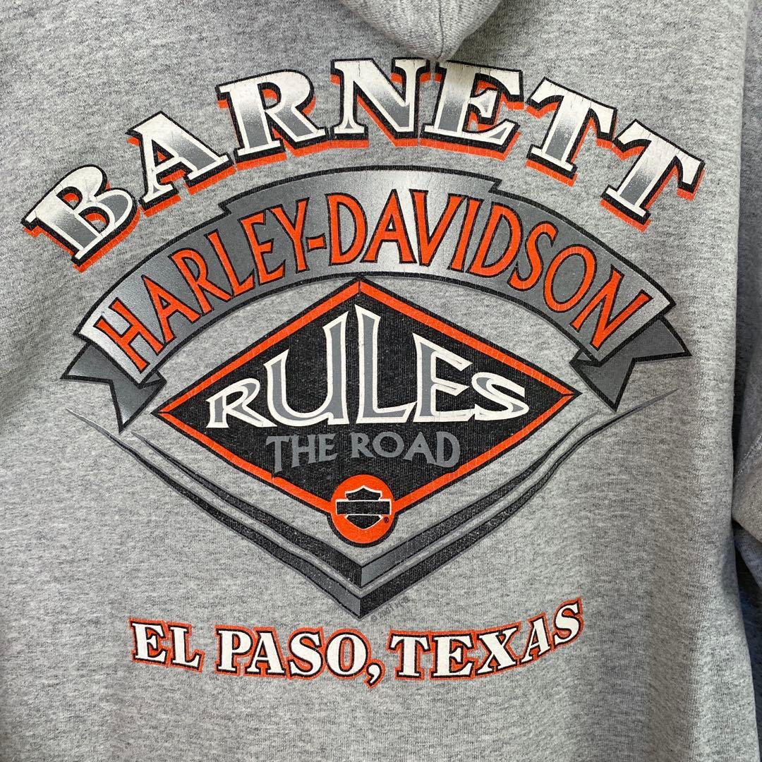 フォロー割済みハーレーダビッドソン　ジップパーカー　4面プリント　裏起毛　XL