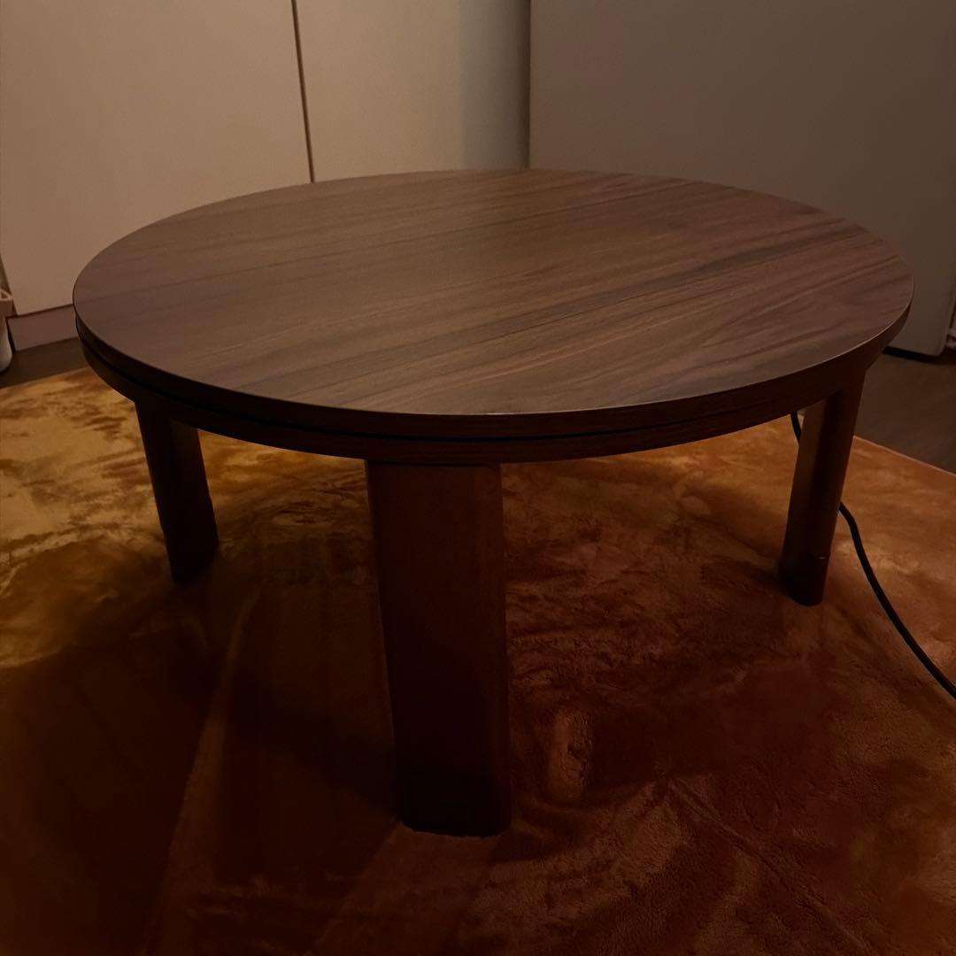 こたつテーブル 円卓 フラットヒーター 電気こたつ 折りたたみ おしゃれ