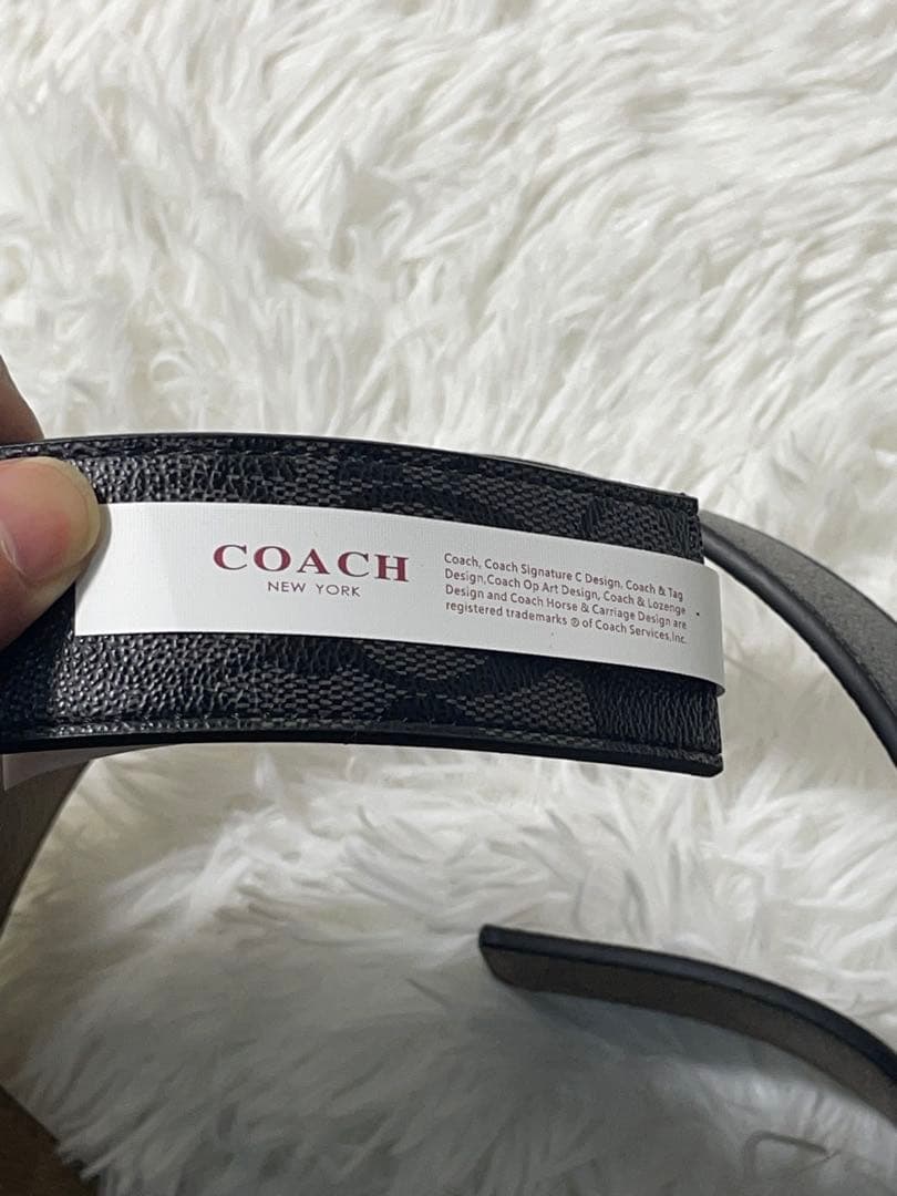 COACH コーチ　リバーシブル 本革　レザーベルト シグネチャー