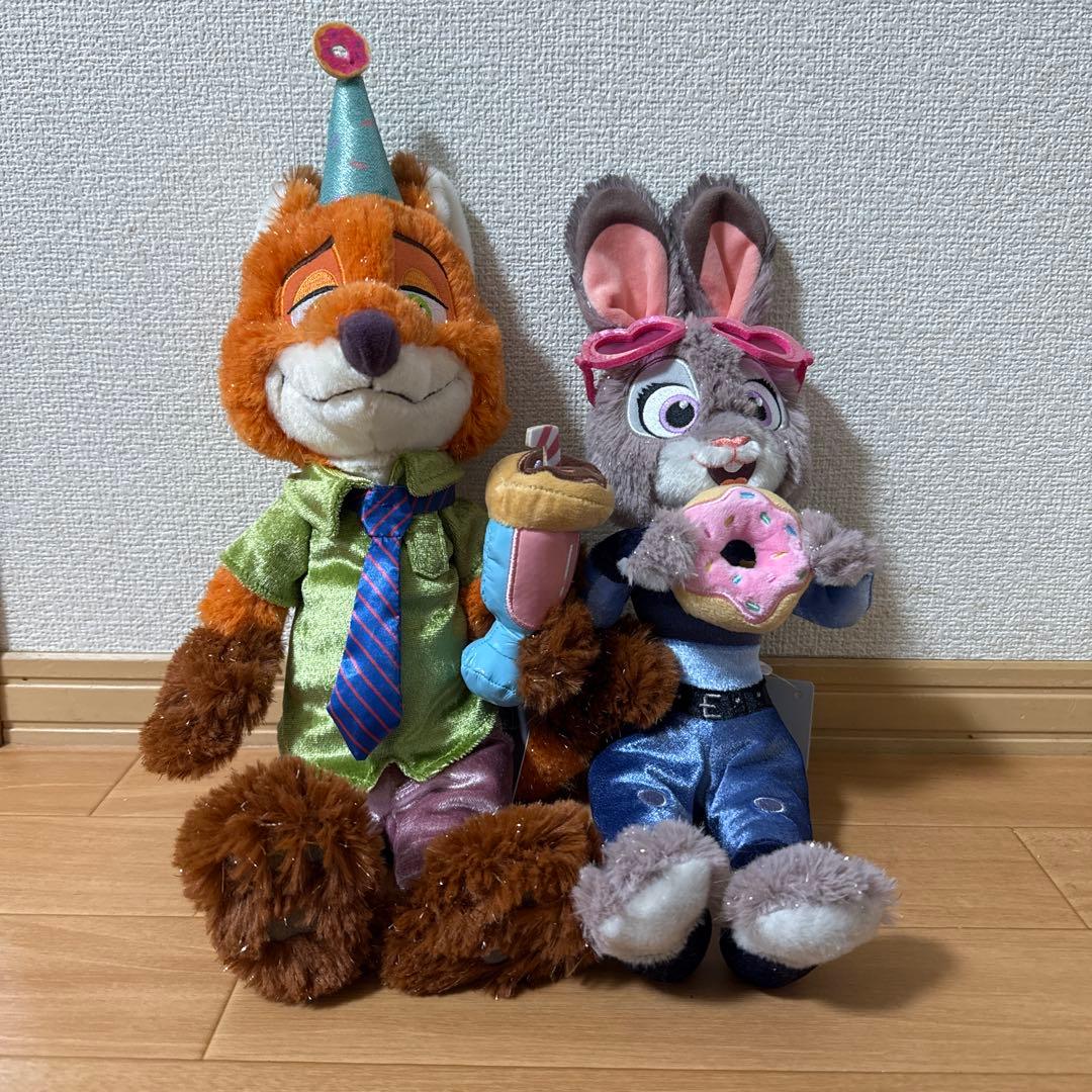ズートピア　ニック　ジュディ　ぬいぐるみセット