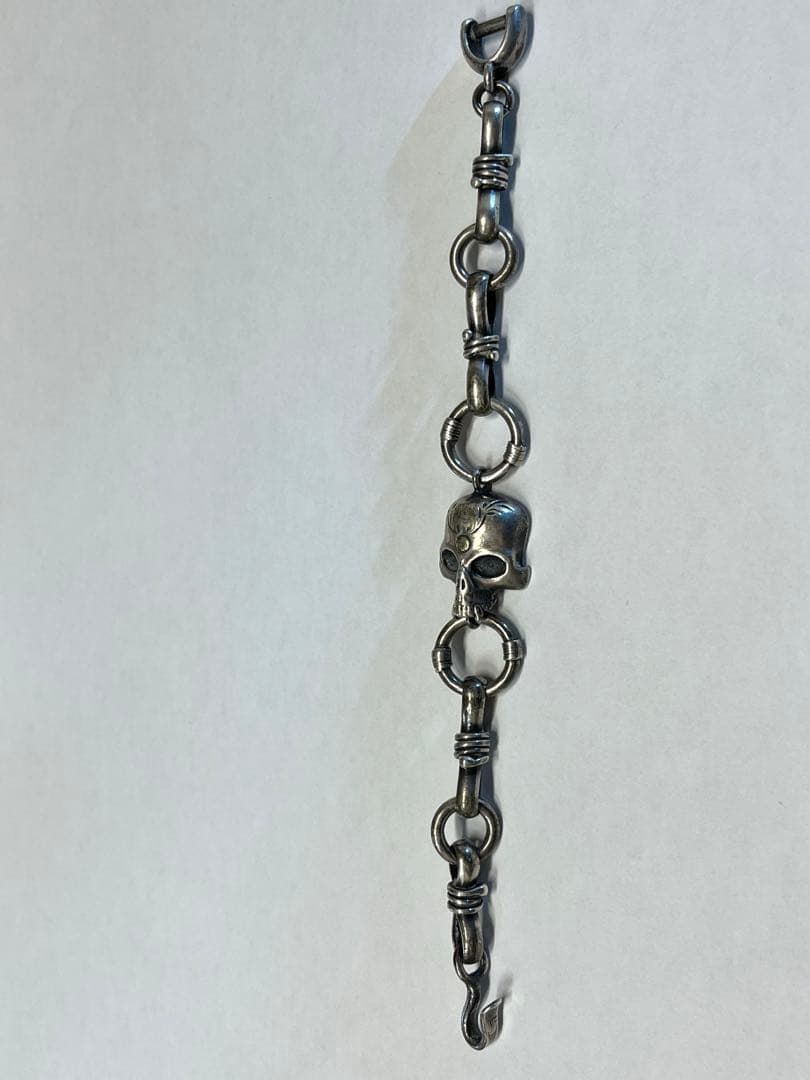 AGファクトリー シルバー925 スカルブレスレット 25cm