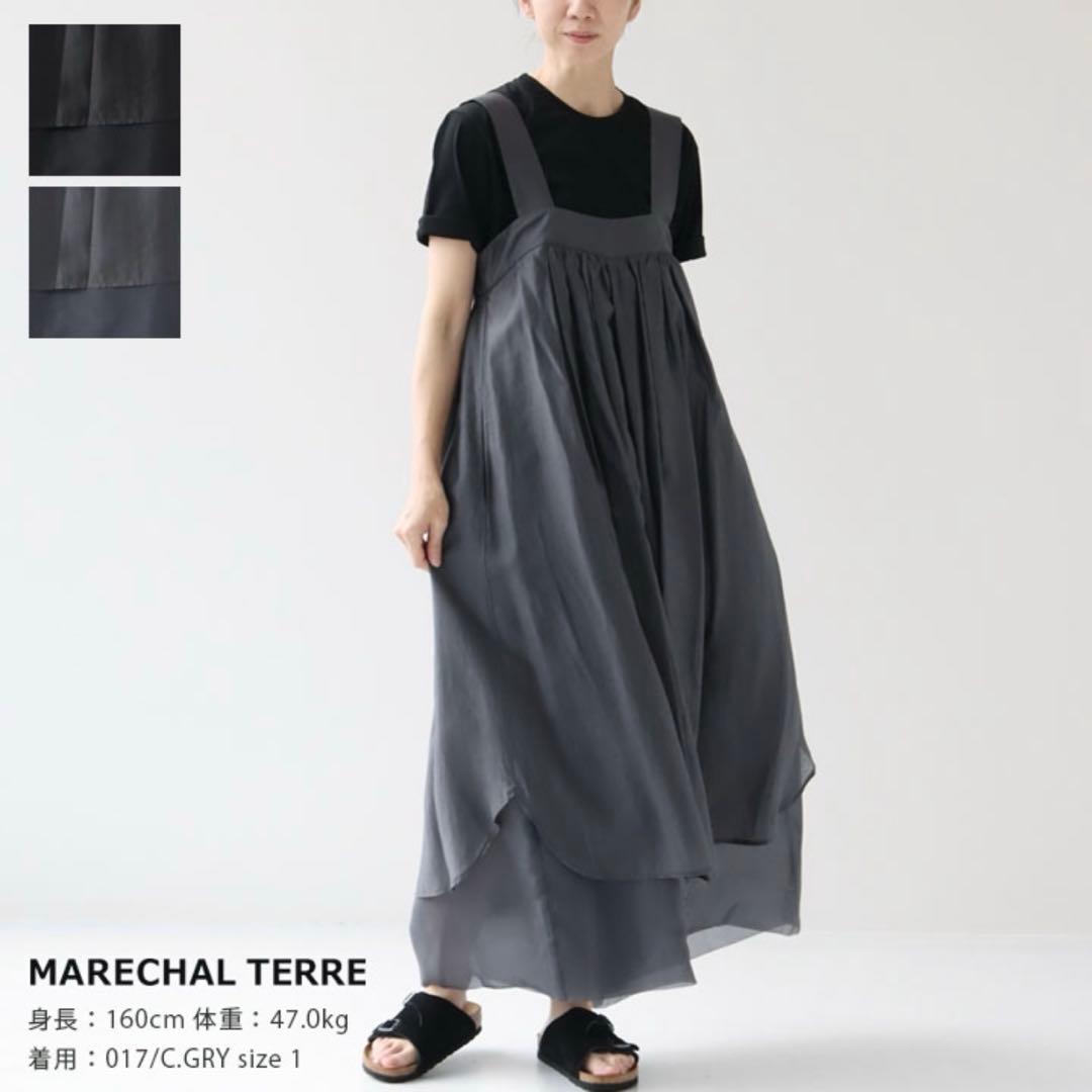 MARECHAL TERRE マルシャル テル　サロペット　黒　ブラック