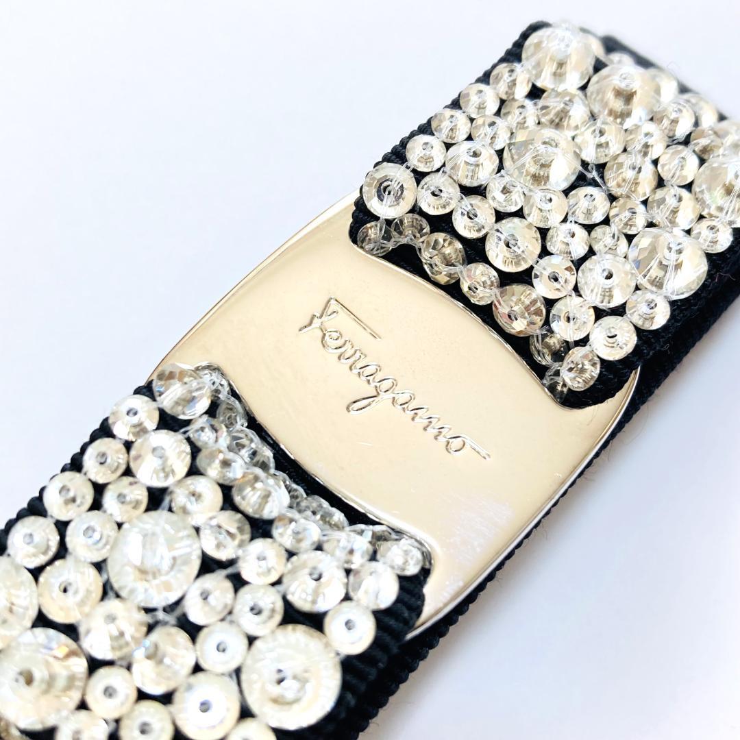 サルヴァトーレ フェラガモ ヘアアクセサリー バレッタ ヴァラ・リボン ブラック