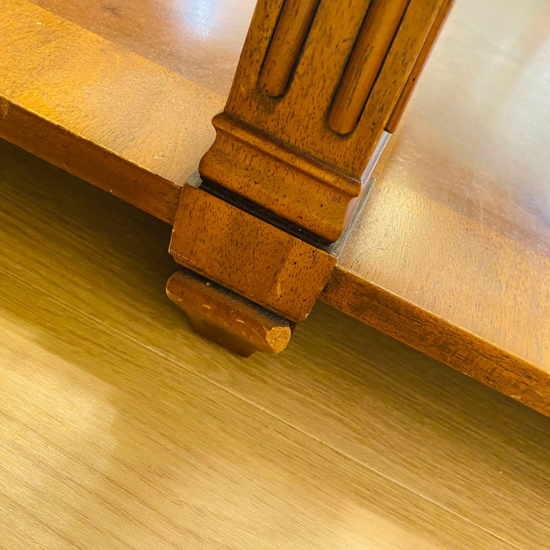 ドレクセルヘリテイジ　トライユン ガラストップ センターテーブル ローテーブル