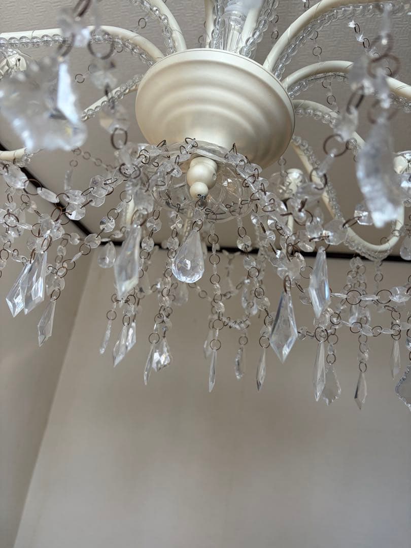 【美品】シャンデリア　Opera オペラ　クリーム【LED電球対応12灯】