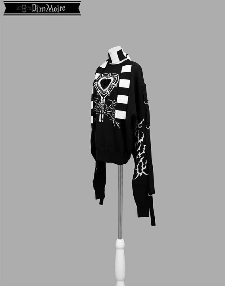 DimMoire【ディムモアール】超ロングスリーブニットII/Black