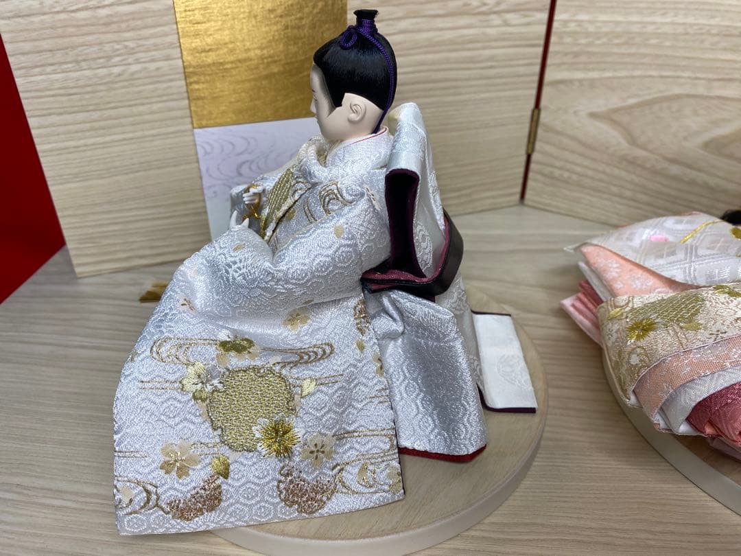 平安豊久　雛人形　親王飾り収納セット・サイズ間口約６０×奥行約３６×高さ約５５㎝