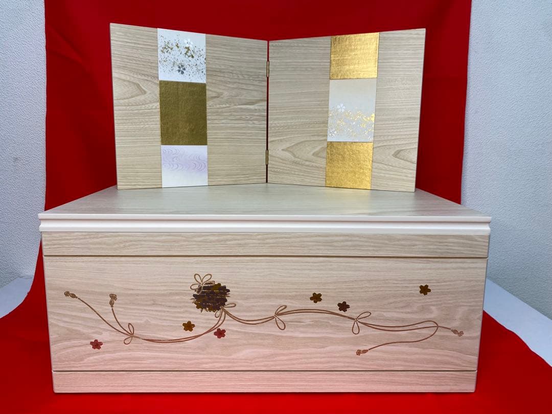 平安豊久　雛人形　親王飾り収納セット・サイズ間口約６０×奥行約３６×高さ約５５㎝