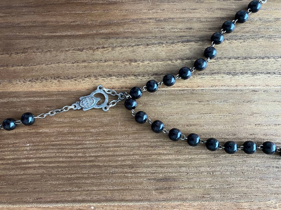 ドルチェアンドガッバーナ ロザリオネックレス ブラック