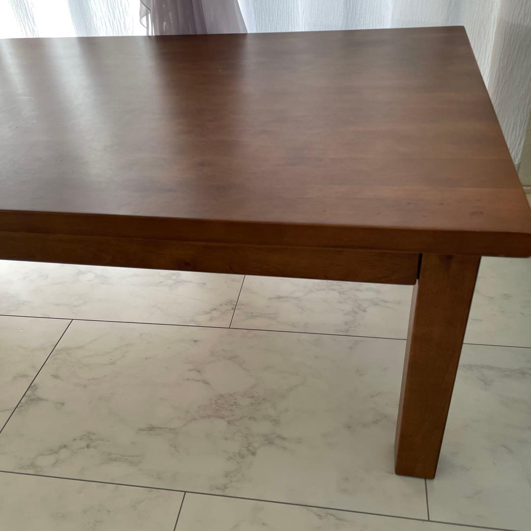 ☆送料込・たのメル便☆無印　ブラウン木製　ローテーブル　シンプル