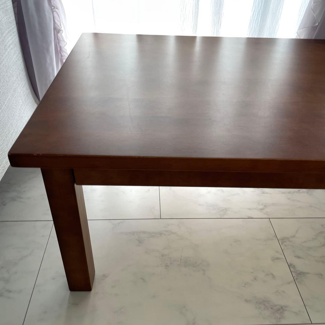 ☆送料込・たのメル便☆無印　ブラウン木製　ローテーブル　シンプル