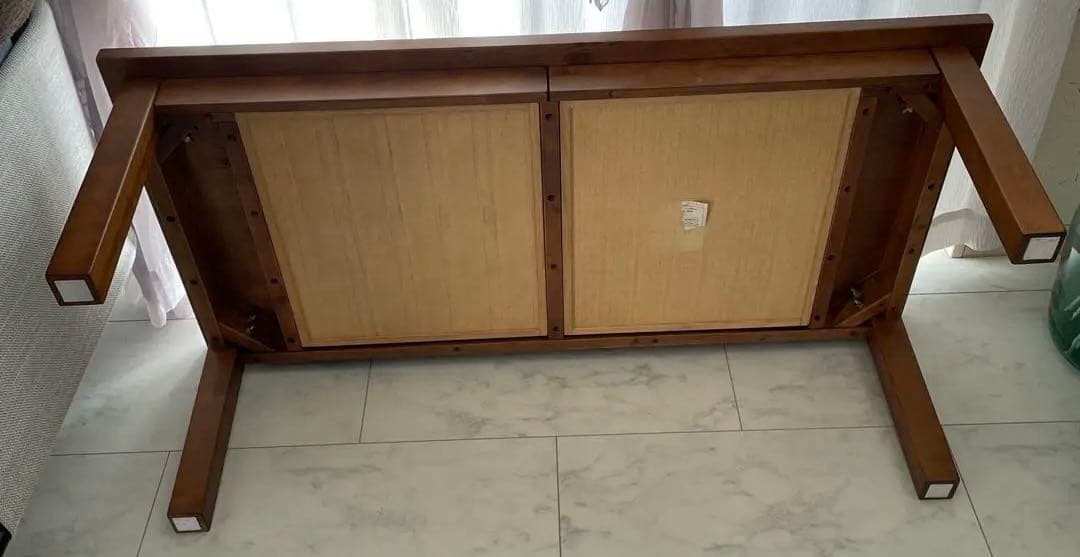 ☆送料込・たのメル便☆無印　ブラウン木製　ローテーブル　シンプル