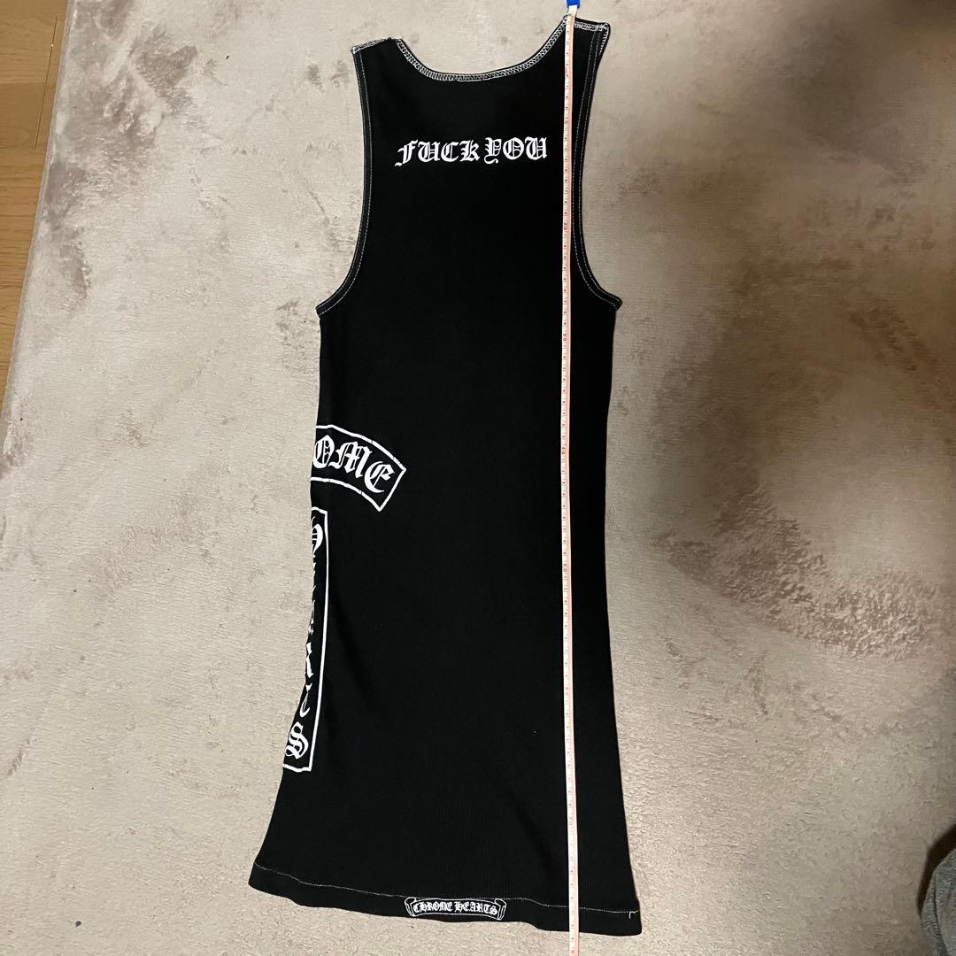 クロムハーツ タンクトップ メンズ サイドロゴ オールド ファックユー ブラック