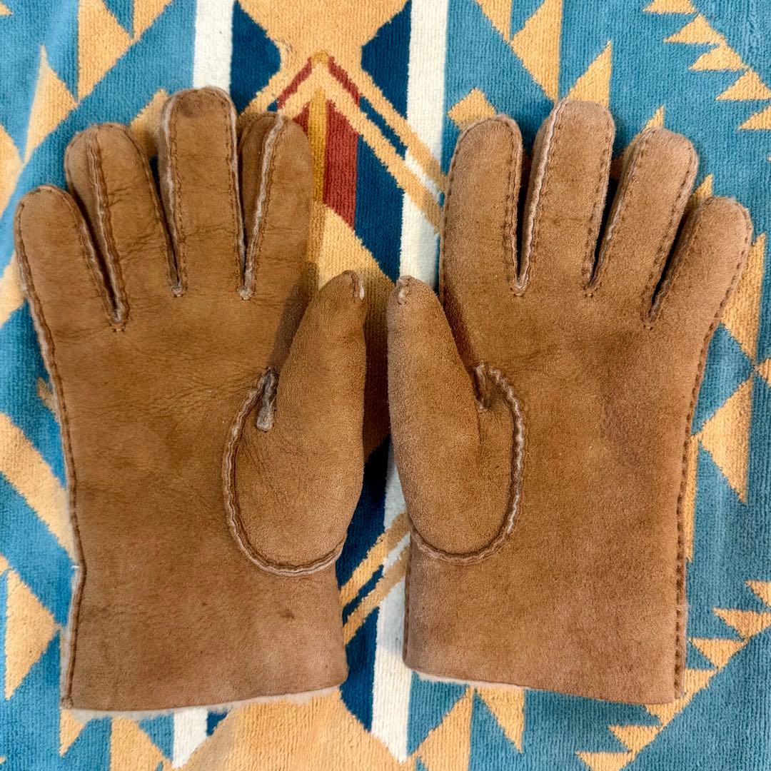 【極暖】UGG アグ ムートン手袋 メンズ レザーグローブ Mサイズ