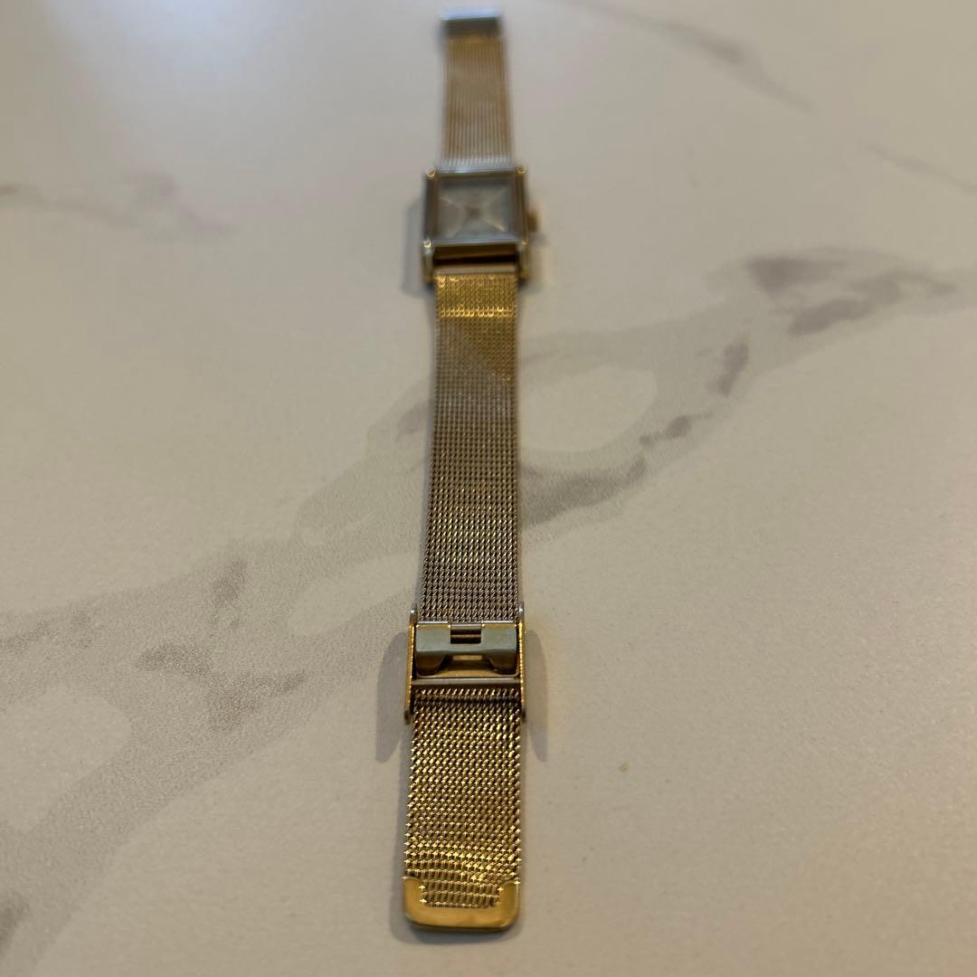 【まる様】ete 時計 ソーラー ウォッチ ダイヤ スクエア メッシュベルト高級