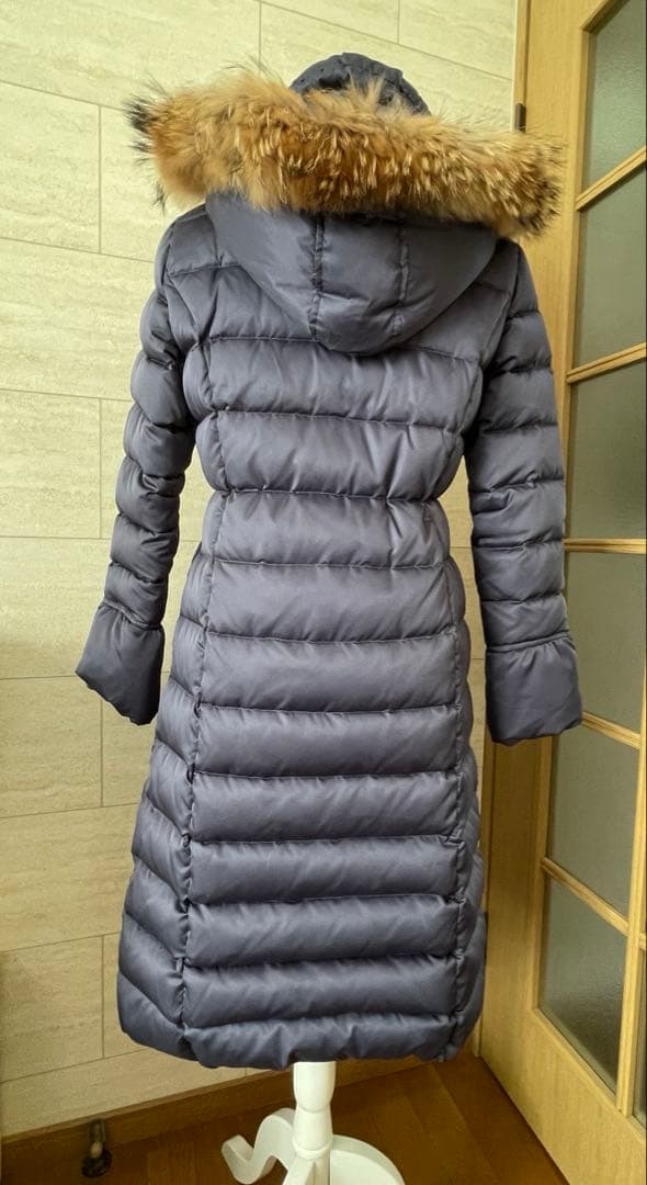 アミアンハウス ロングダウンコート ファー付きフード