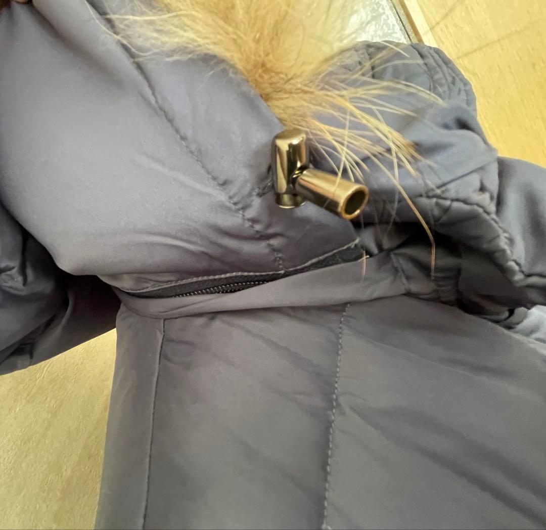 アミアンハウス ロングダウンコート ファー付きフード