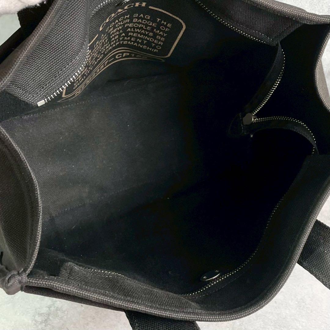 ✨美品✨コーチ　カーゴ　トート　2way クロスボディ　キャンバス　ブラック