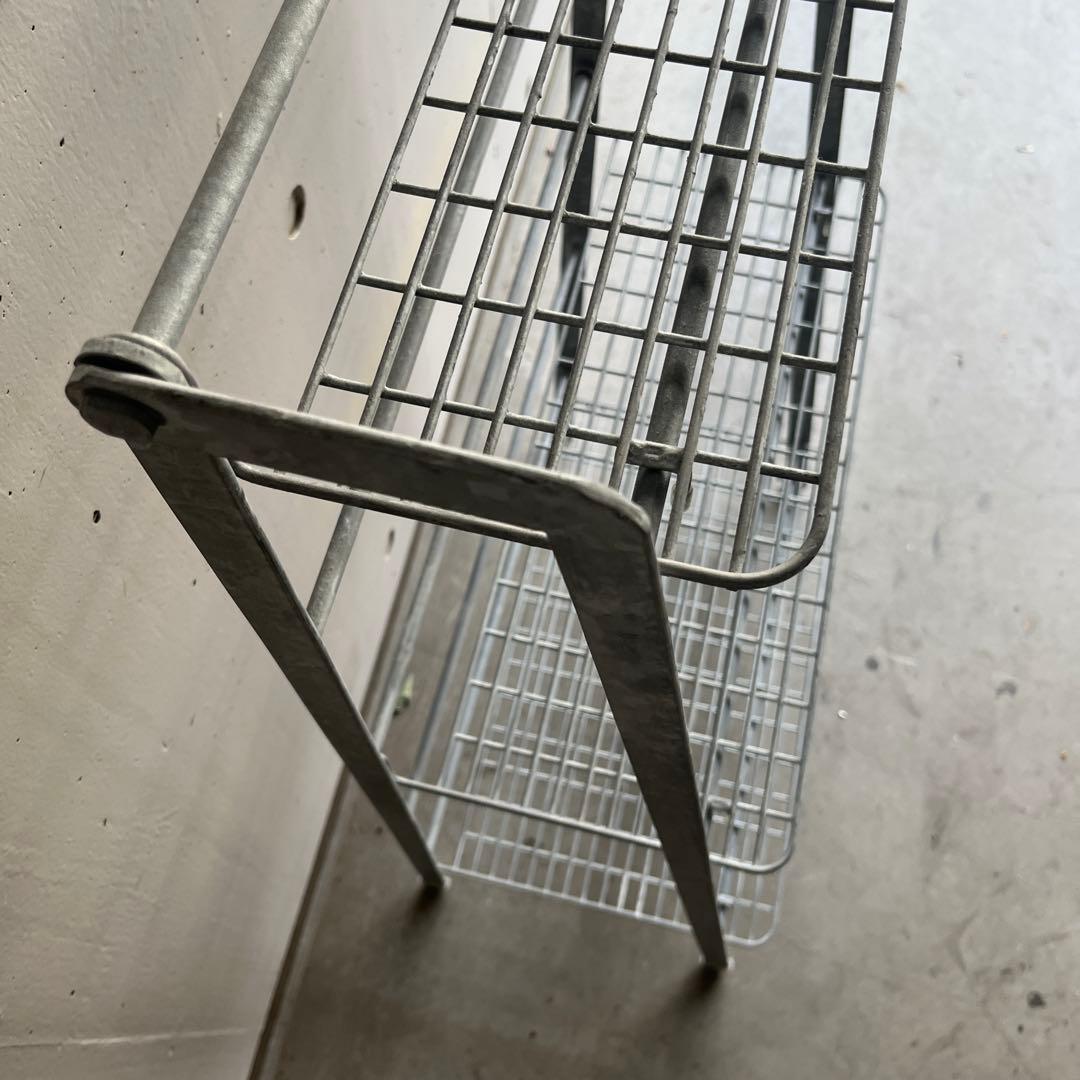 無印★溶融亜鉛ガーデンシェルフ・３段折りたたみ式