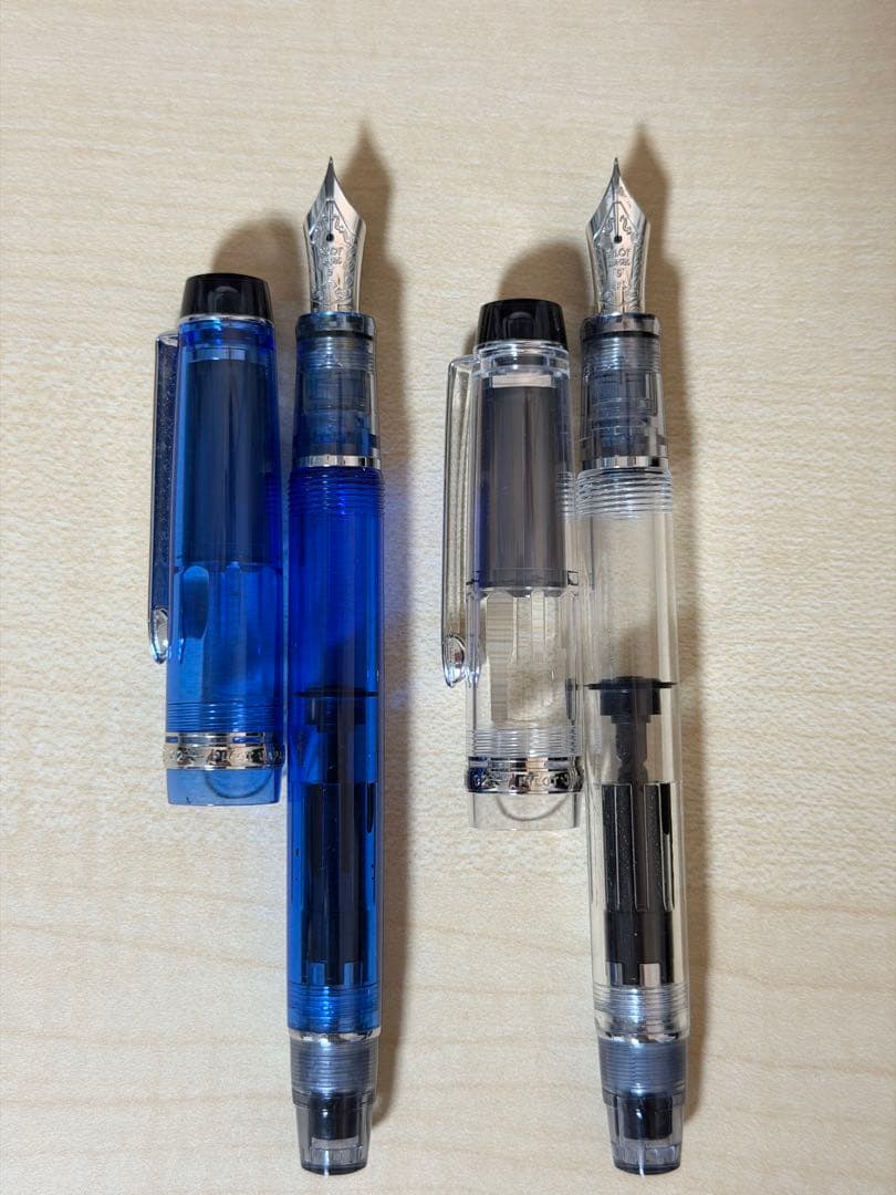 PILOT 万年筆 カスタムヘリテイジ92 透明軸Fニブ 2本セット