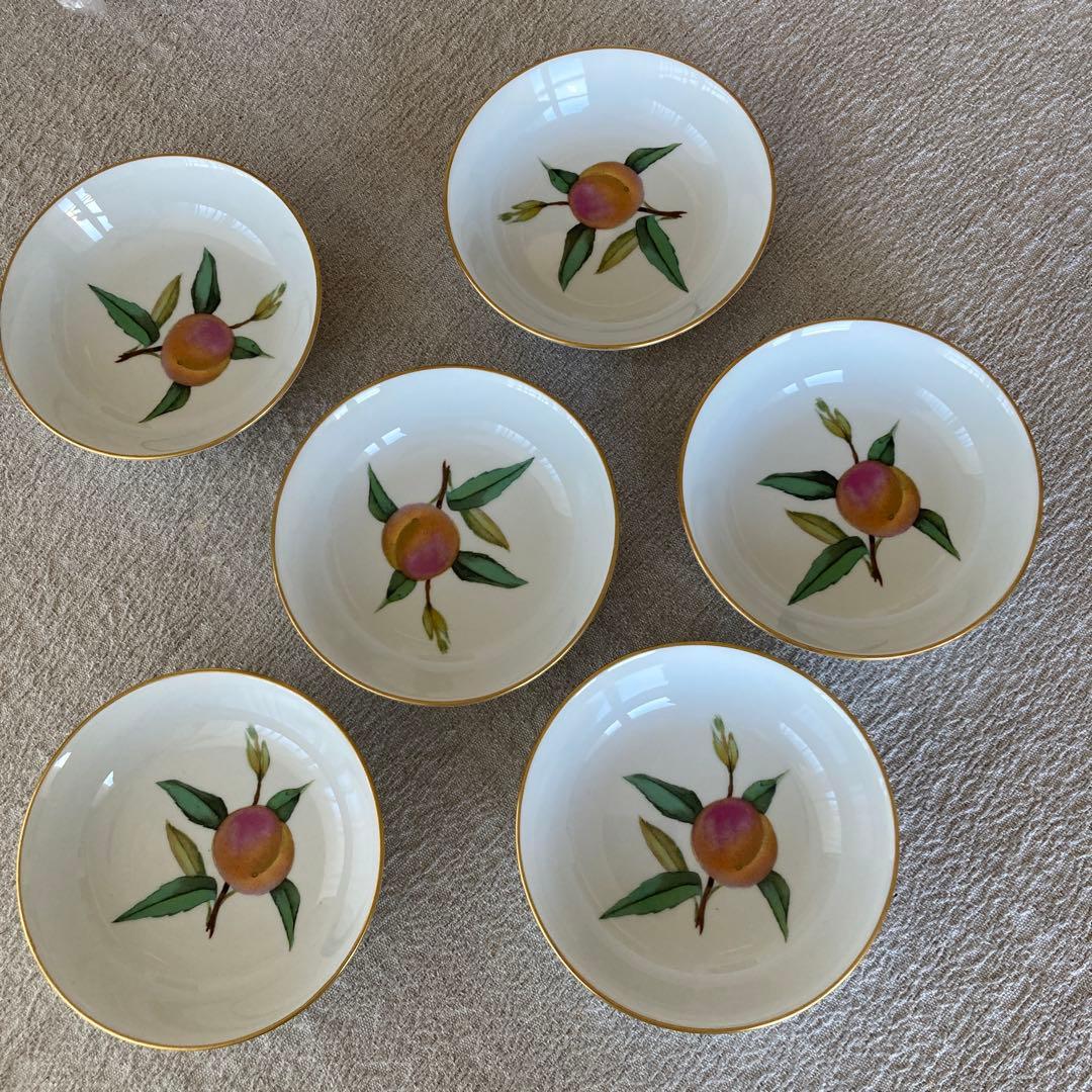 イブシャムゴールド Evesham gold フルーツボウル６枚