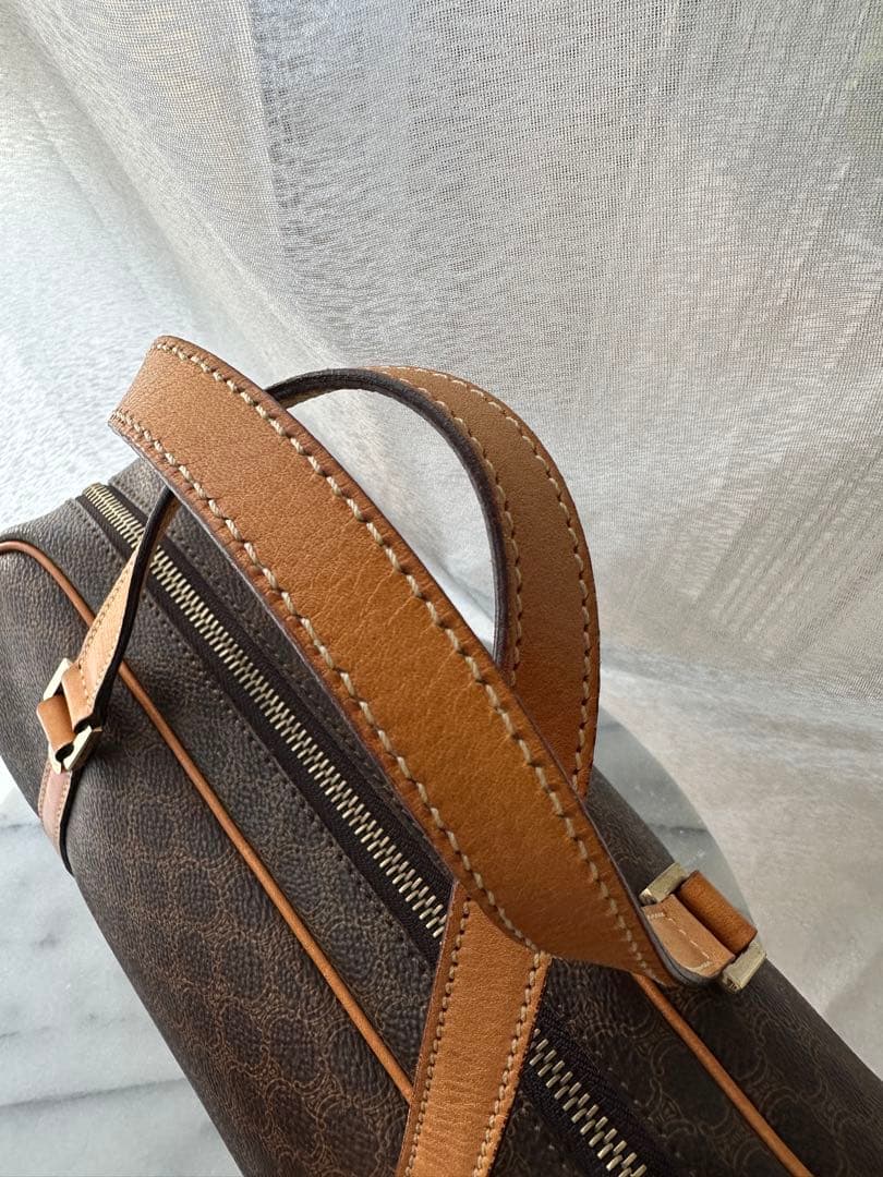 【超美品】セリーヌ　CELINE　　マカダム　ミニボストンバッグ　パピヨン型