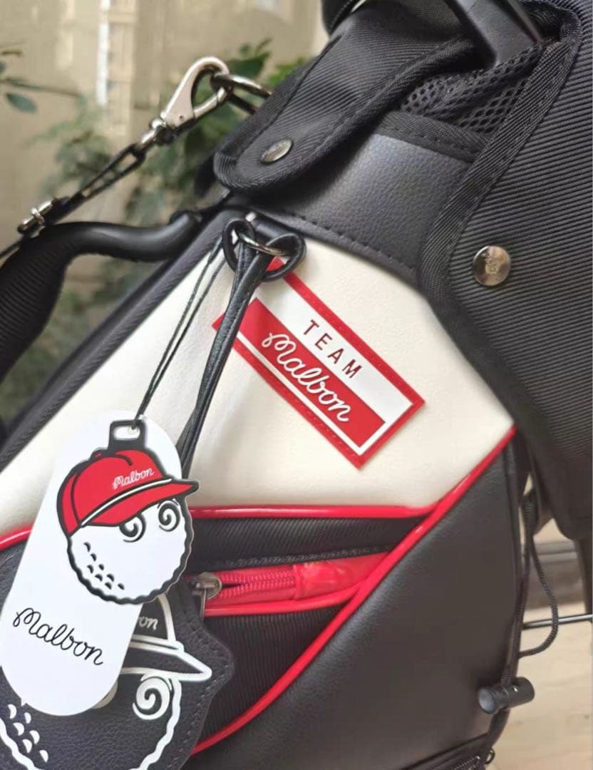 【即発送】 Malbon マルボン ゴルフ キャディバッグ スタンド式 ブラック