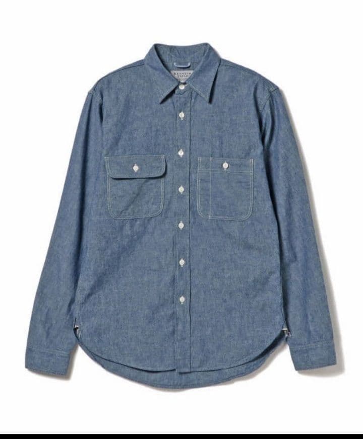 KENNETH FIELD / Authentic Ⅱ シャンブレーシャツ S