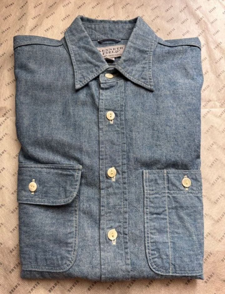 KENNETH FIELD / Authentic Ⅱ シャンブレーシャツ S