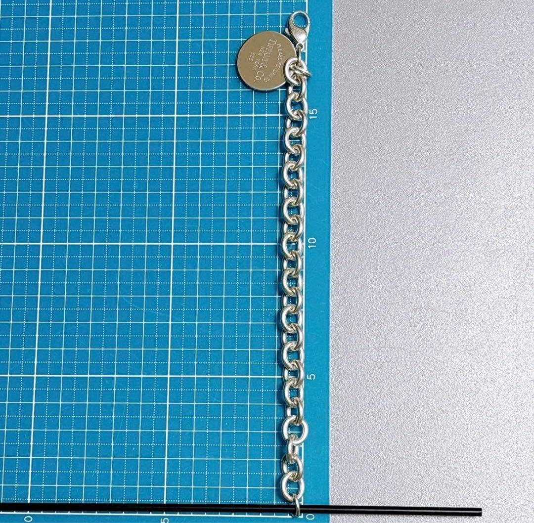 【美品】19cmティファニー リターントゥ オーバルタグ ブレスレット SV