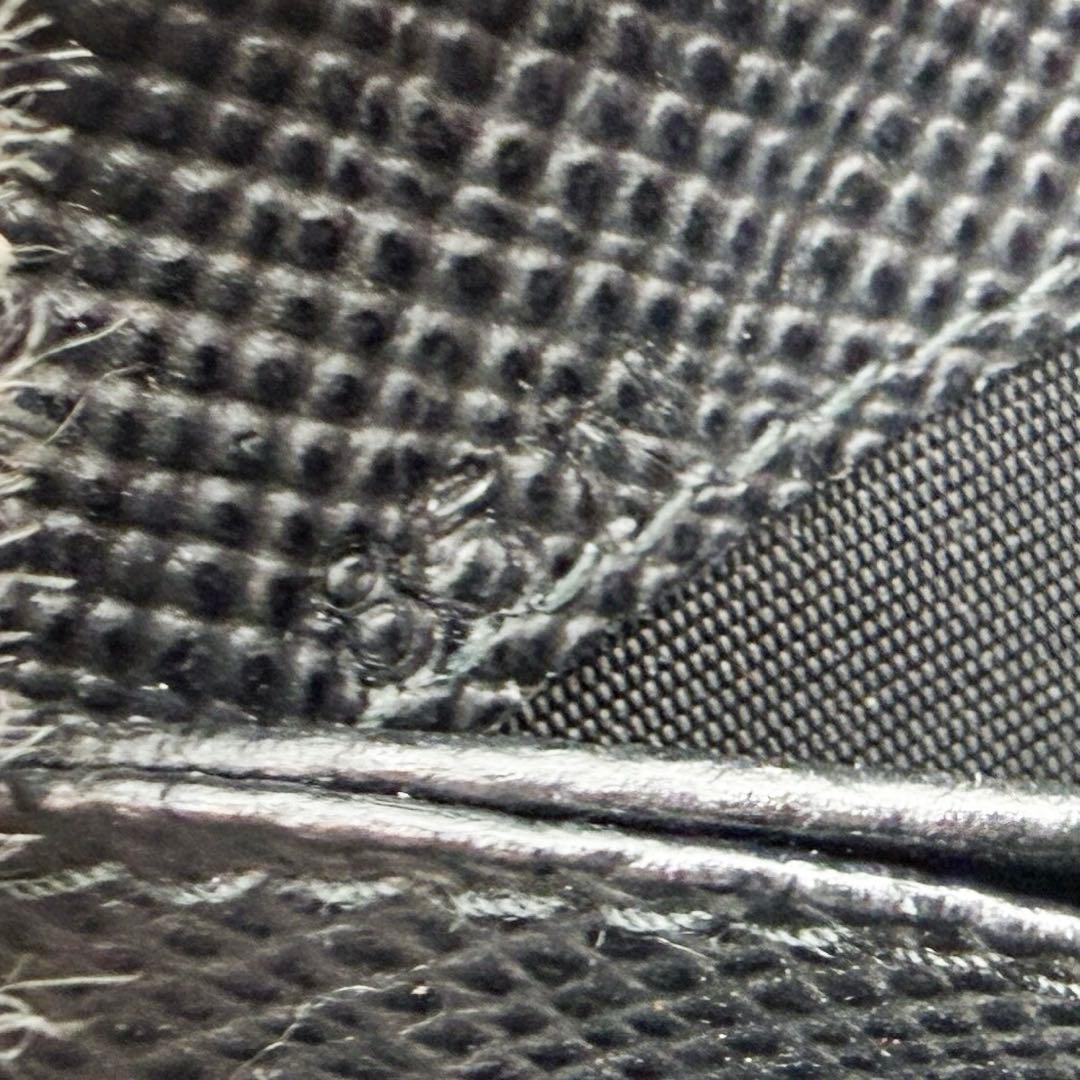 美品◆プラダ PRADA ラウンドジップ 長財布 ロゴ サフィアーノレザー